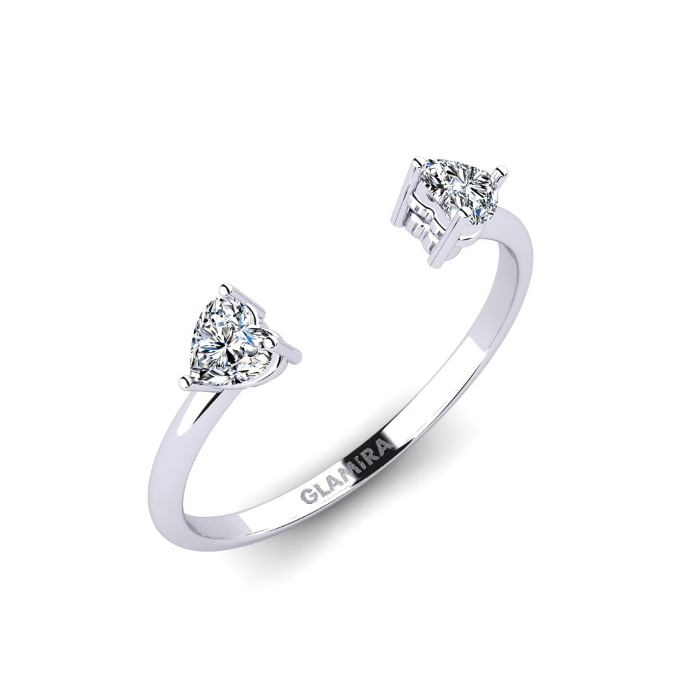 14k White Gold Zirconia Ring Coya