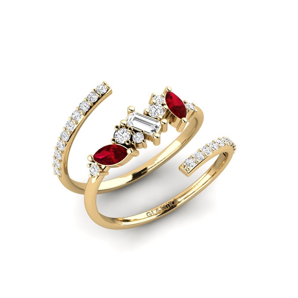 Roter Zirkonia Ring Ivanovka