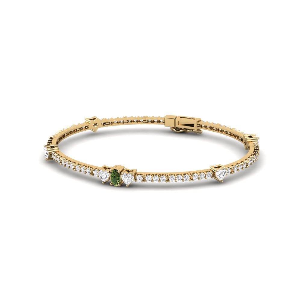 Zafiro Verde Pulsera de Mujer Kazygurt