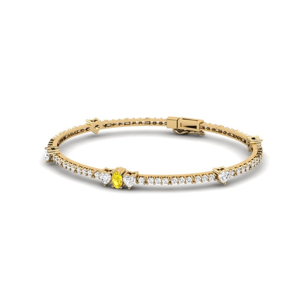 Zafiro amarillo Pulsera de Mujer Kazygurt