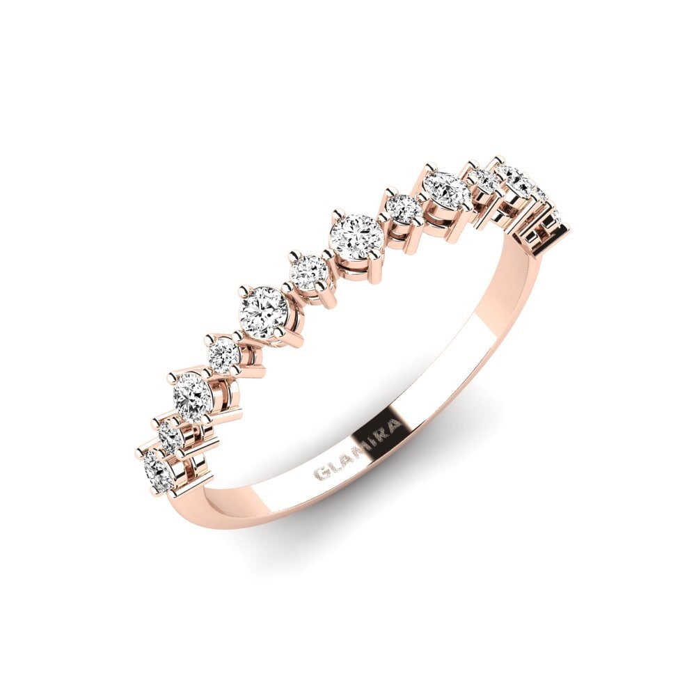 Or rose 14k Moissanite Bague Loznica