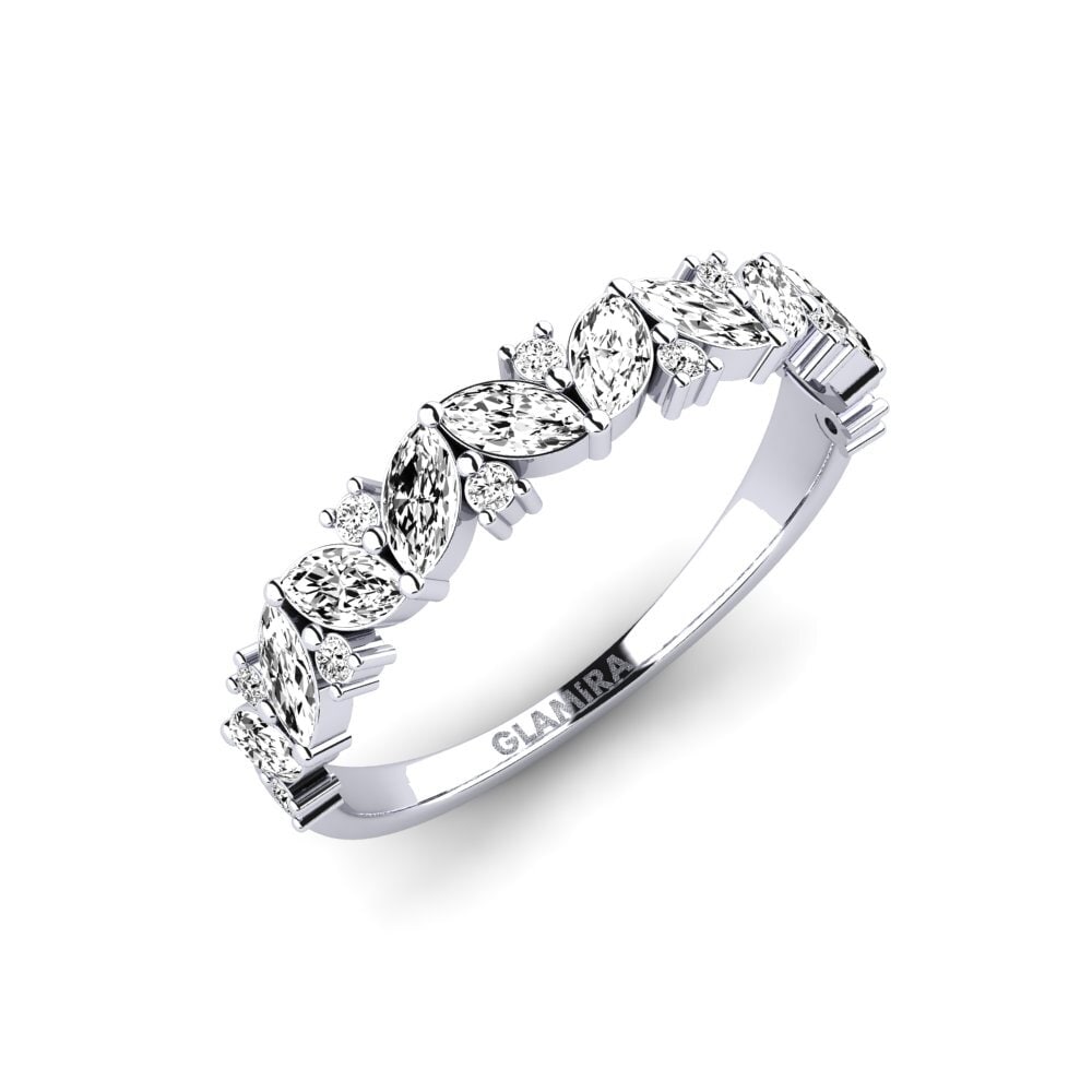 Or Blanc 14k Moissanite Bague Lunissia