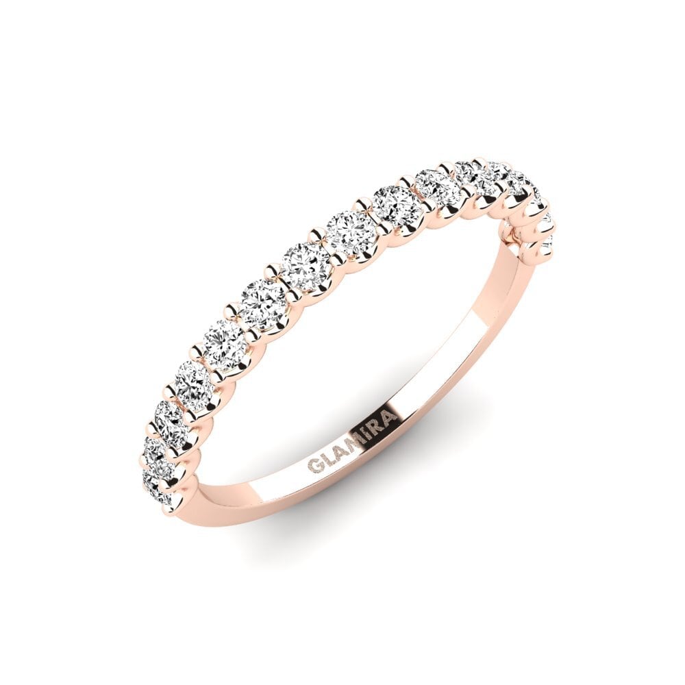 Or rose 14k Moissanite Bague Margilan