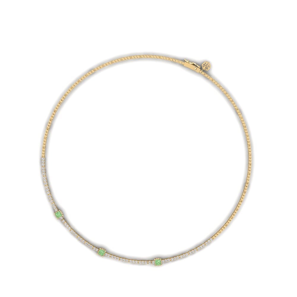 Grüner Diamant Collier Minisler
