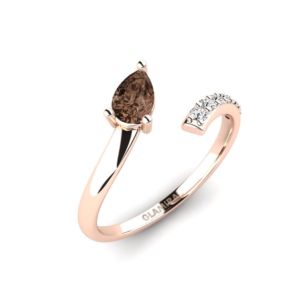 14k Rose Gold Smoky Quartz Ring Nookat