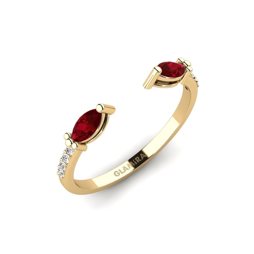 Roter Zirkonia Ring Puerto