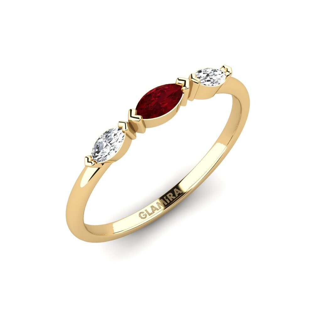 Roter Zirkonia Ring Semey