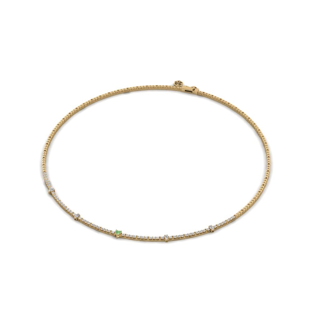 Grüner Diamant Collier Sivana