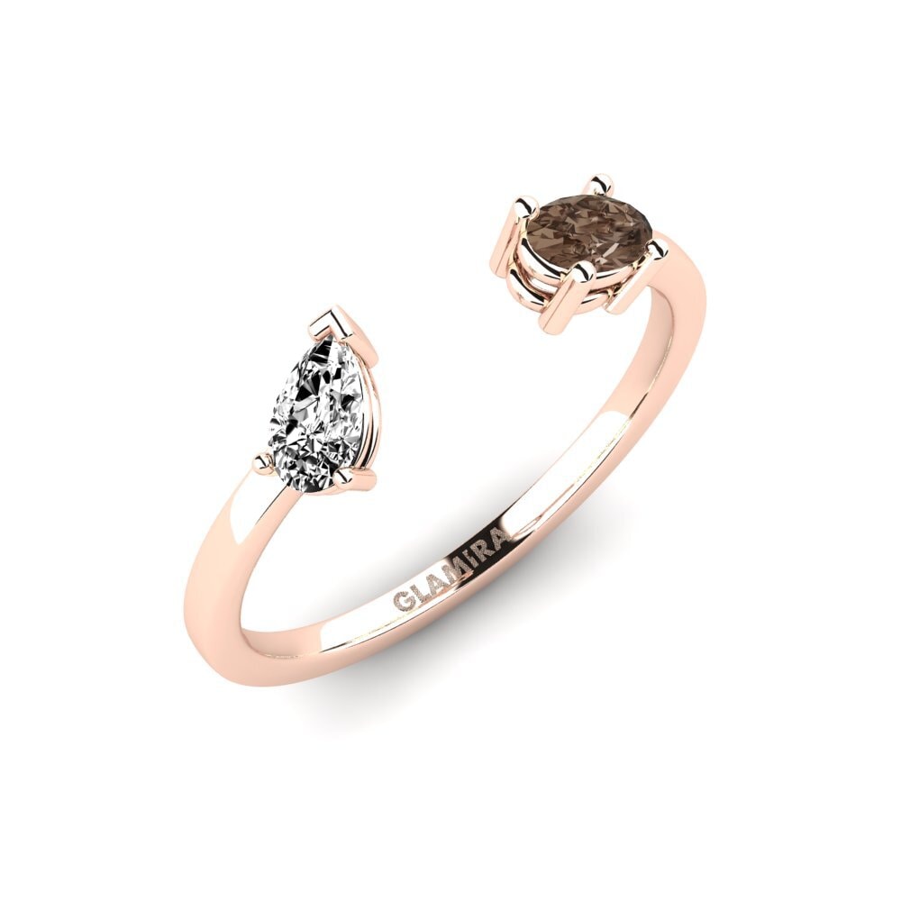 14k Rose Gold Smoky Quartz Ring Syravelle