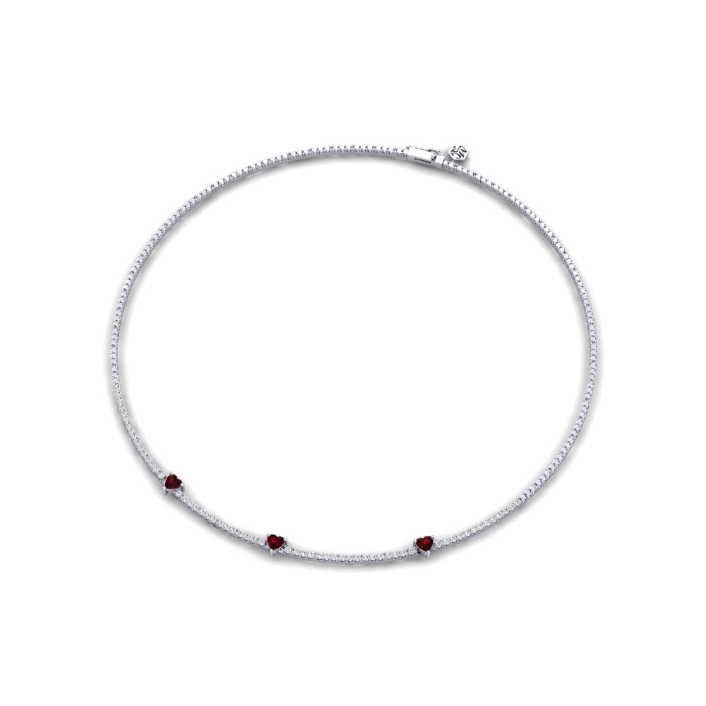 Paladio 950 Granate Collar Tamgaly