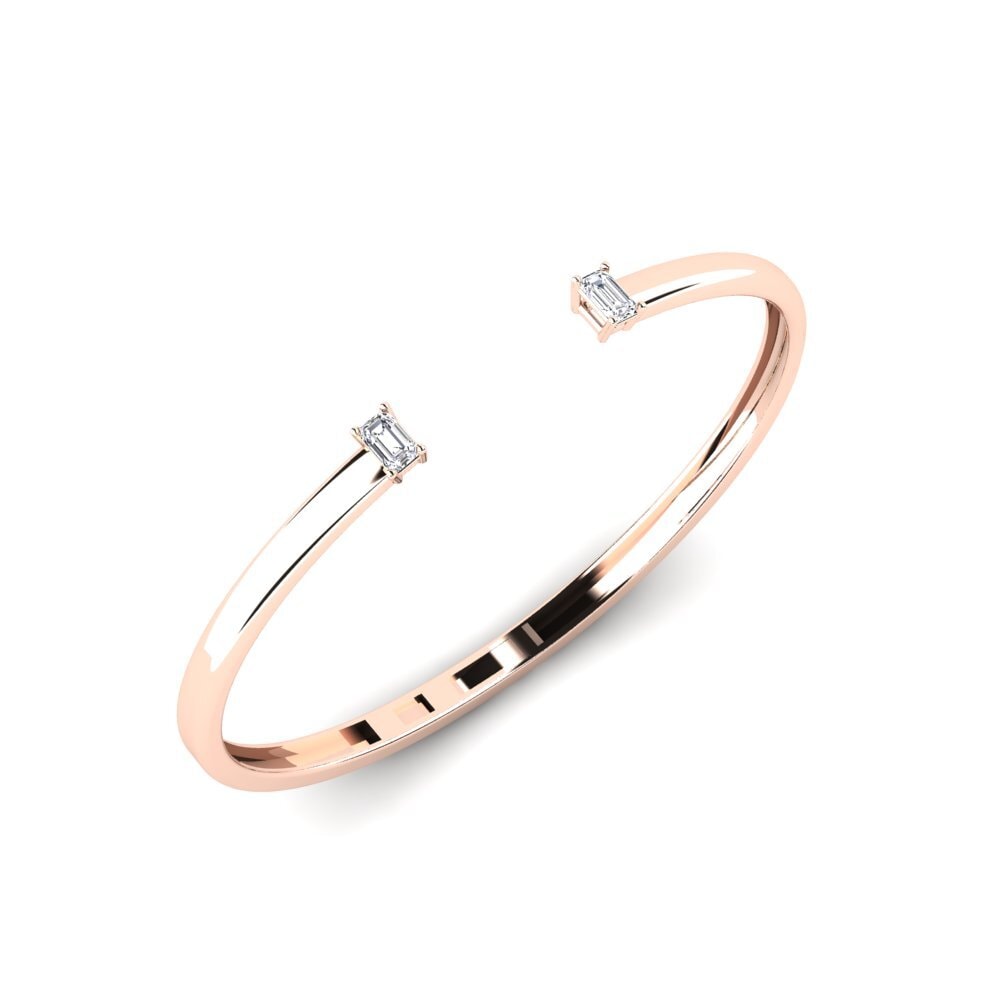 14ct Rose Gold Emerald Cut Women's Bracelet Tinayag