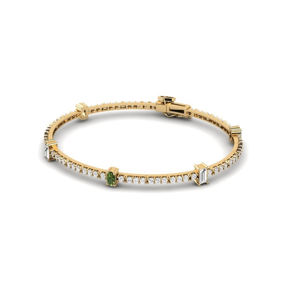 Zafiro Verde Pulsera de Mujer Ulytau