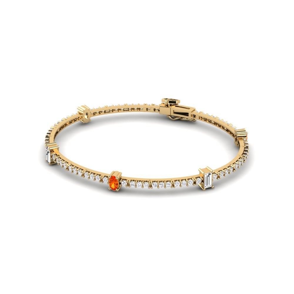Oranje Saffier Dames Armband Ulytau