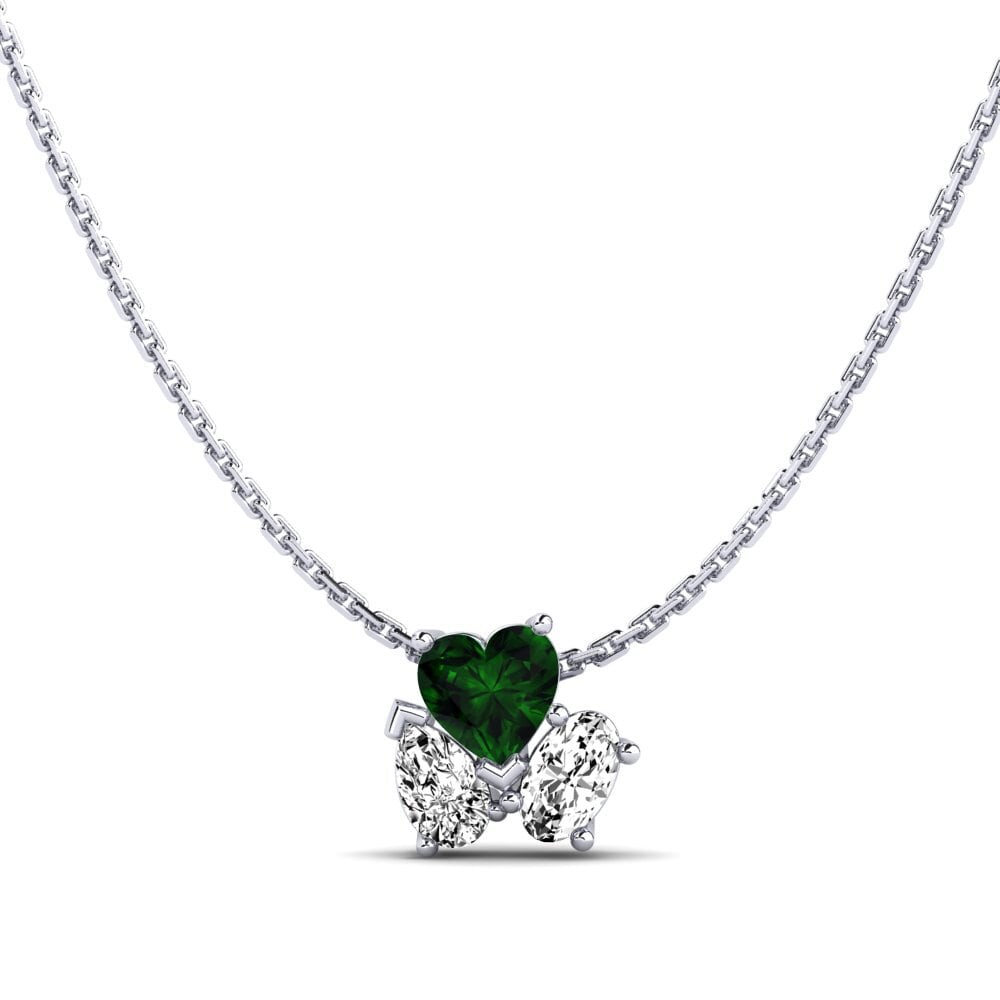 Plata 925 Turmalina verde Colgante de Mujer Vauxhall