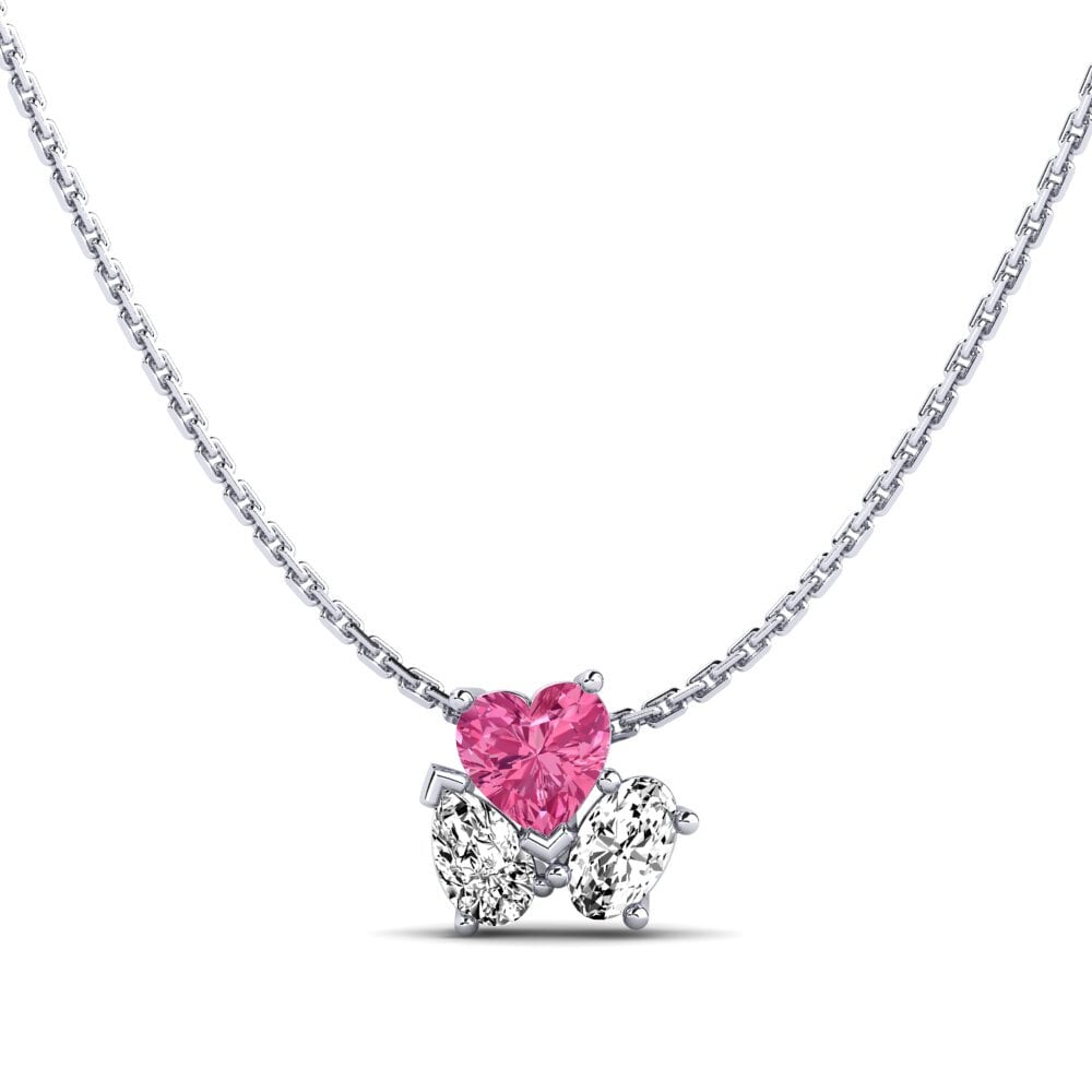 Plata 925 Turmalina rosa Colgante de Mujer Vauxhall