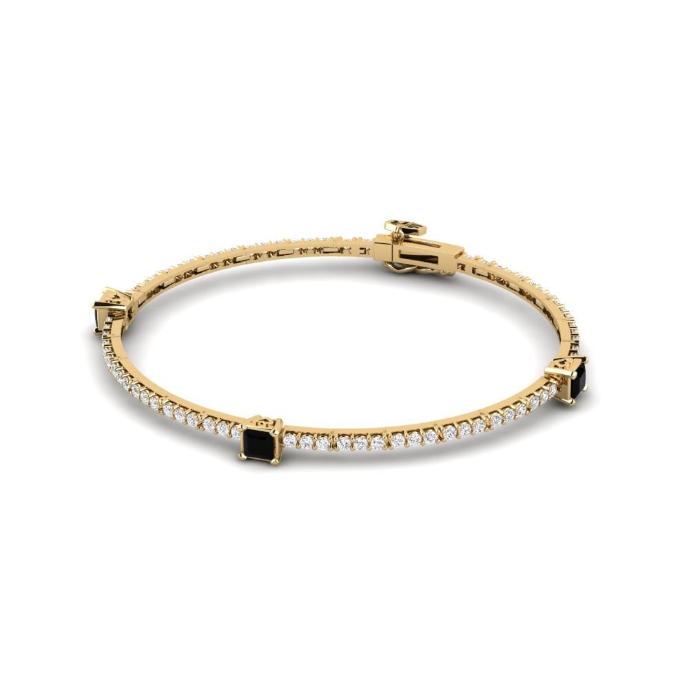 Zafiro negro Pulsera de Mujer Yumansi