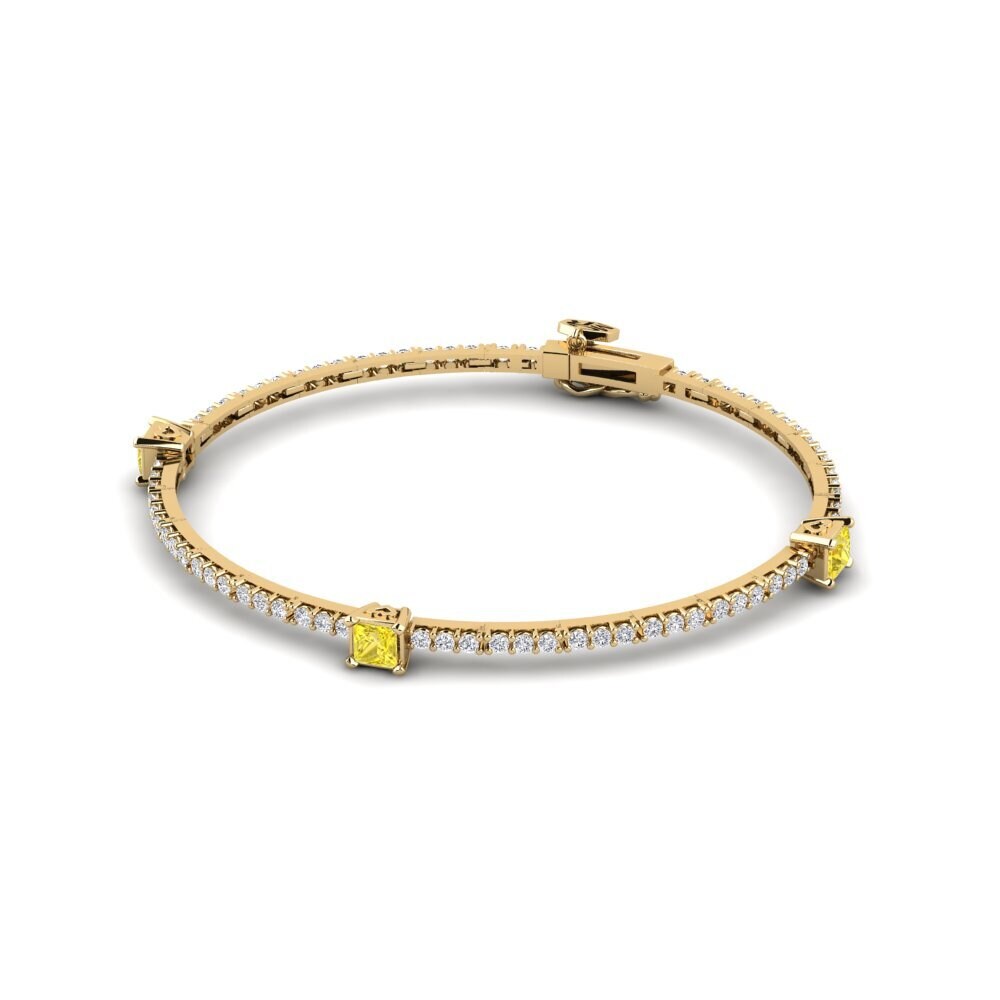 Princess Yellow Sapphire Women's Bracelet Yumansi
