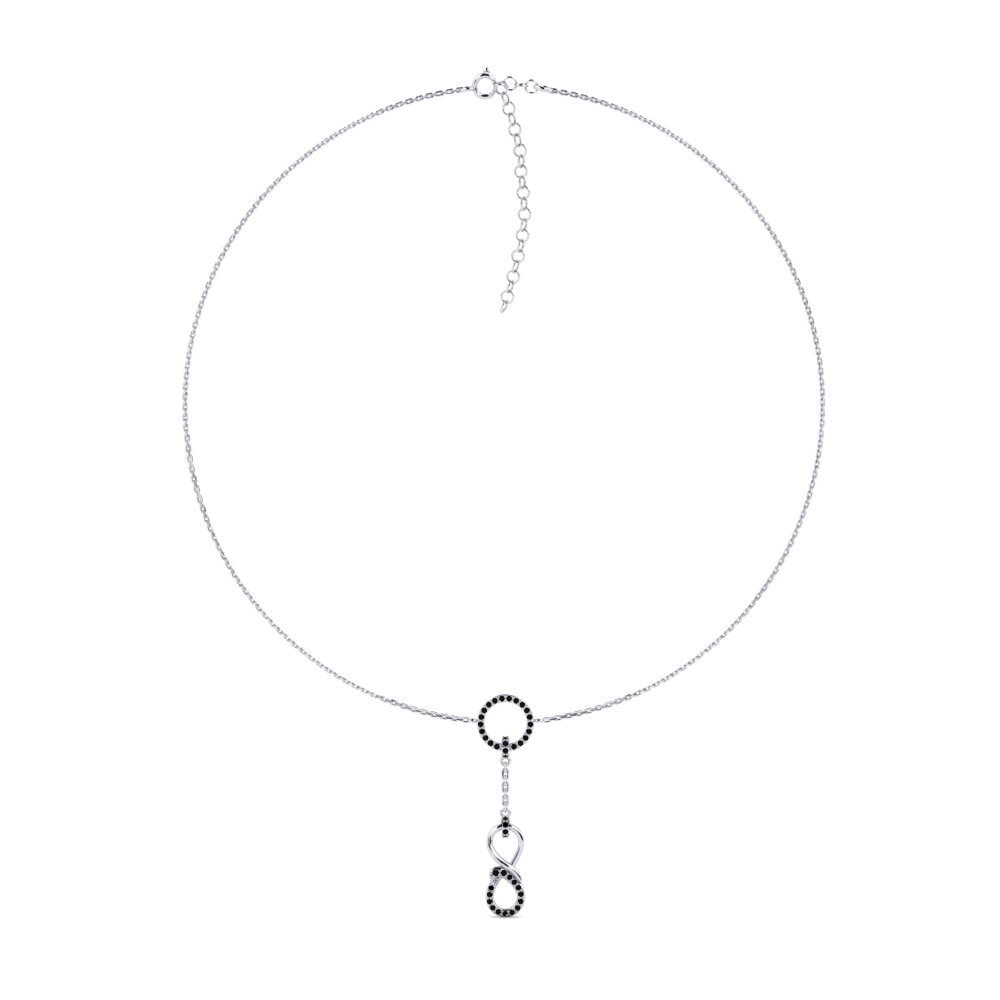 950 Palladium Black Onyx Women's Choker Necklace Harremana