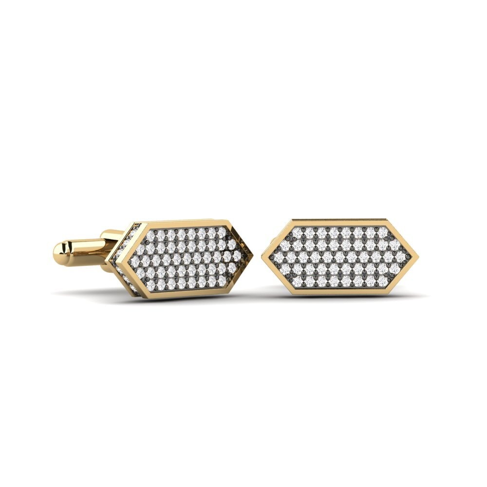 White sapphire Cufflink Kuzco