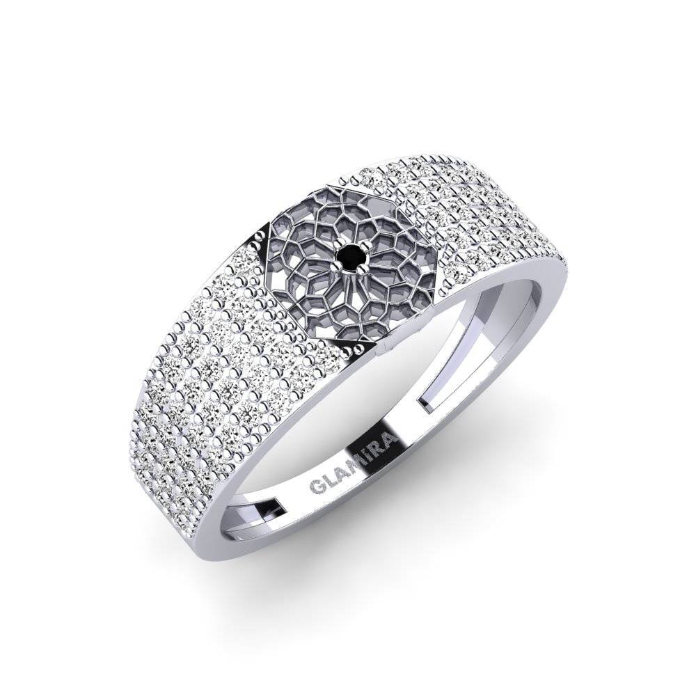14ct White Gold Black Onyx Ring Adatara