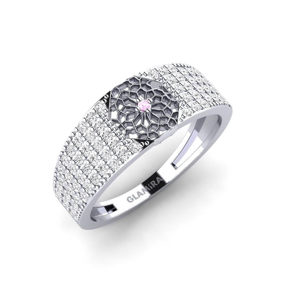 14ct White Gold Pink Sapphire Ring Adatara