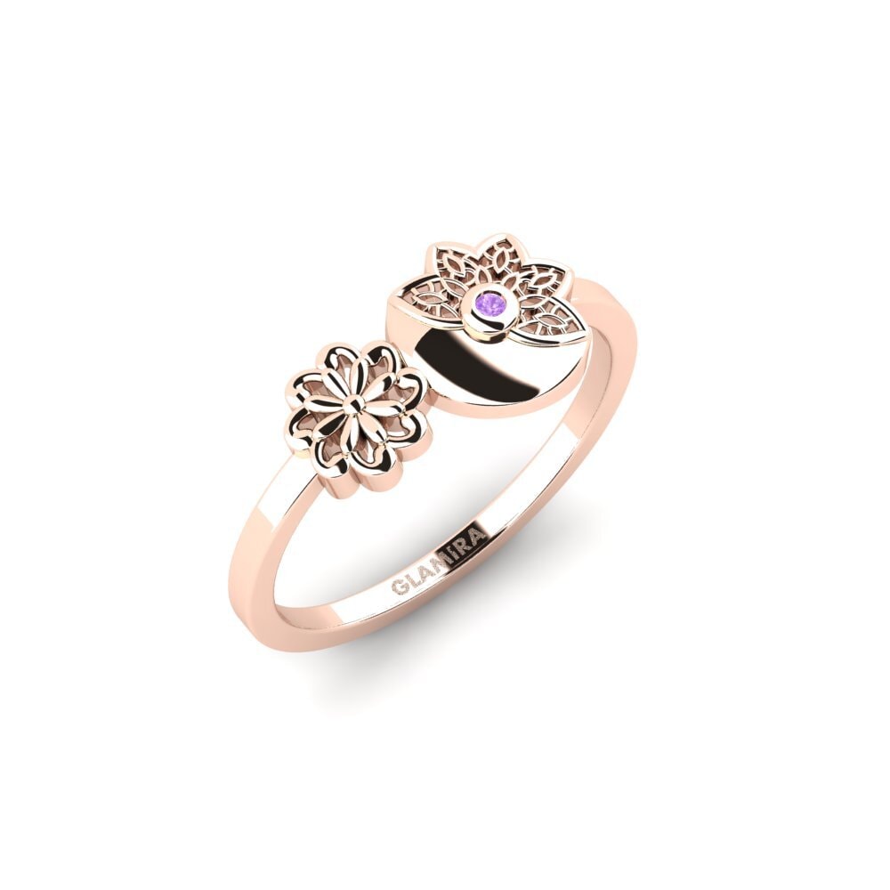 14ct Rose Gold Amethyst Ring Artillerigatan