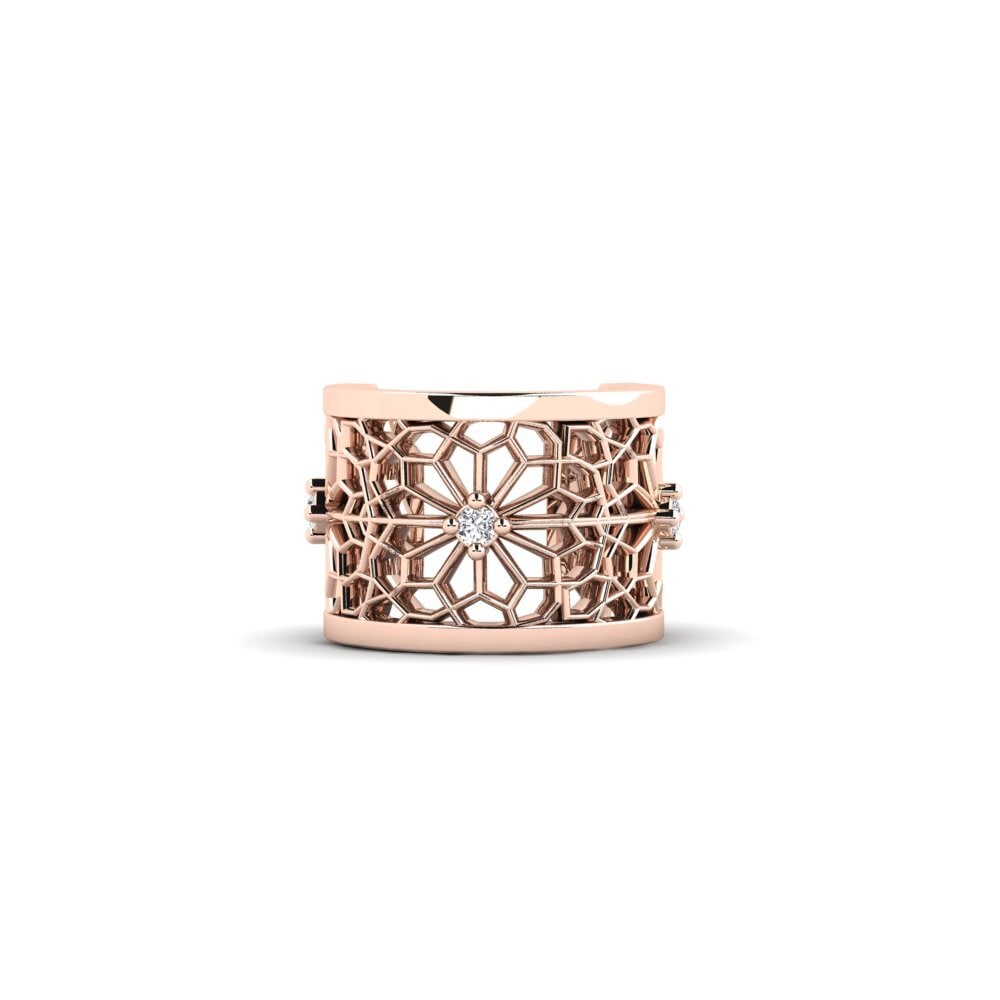 18ct Rose Gold Women's Earring Asagao