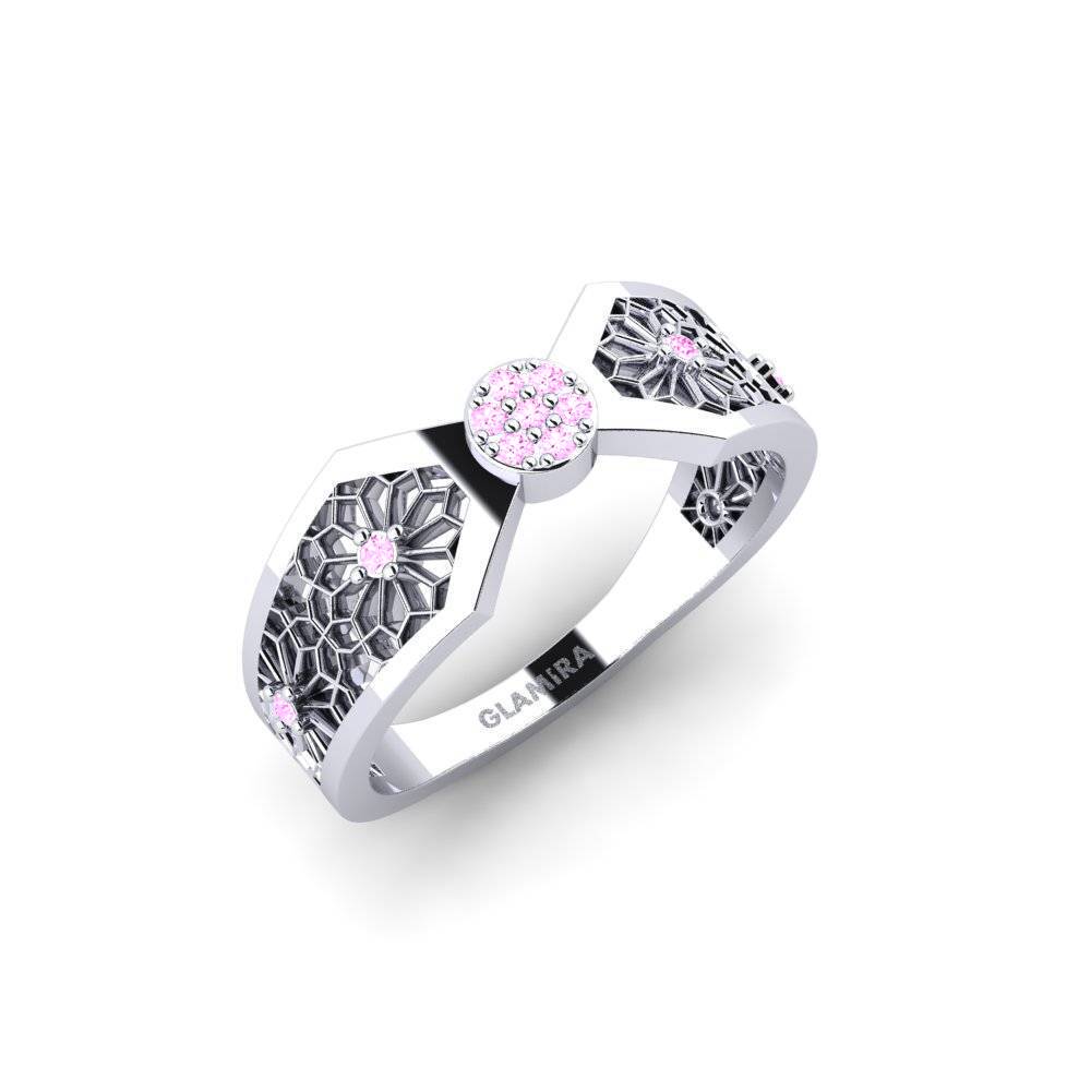 14ct White Gold Pink Sapphire Ring Asamayama