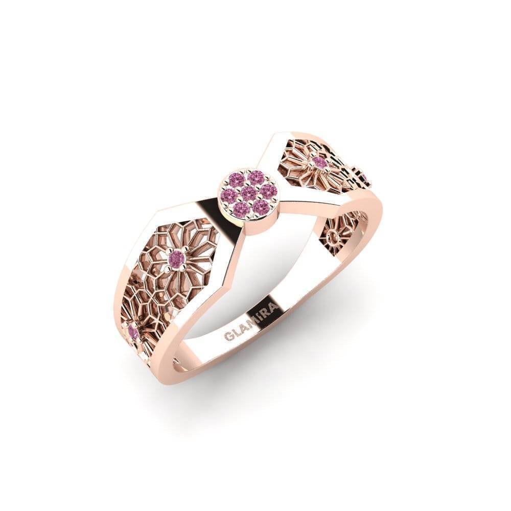 14ct Rose Gold Rhodolite Garnet Ring Asamayama