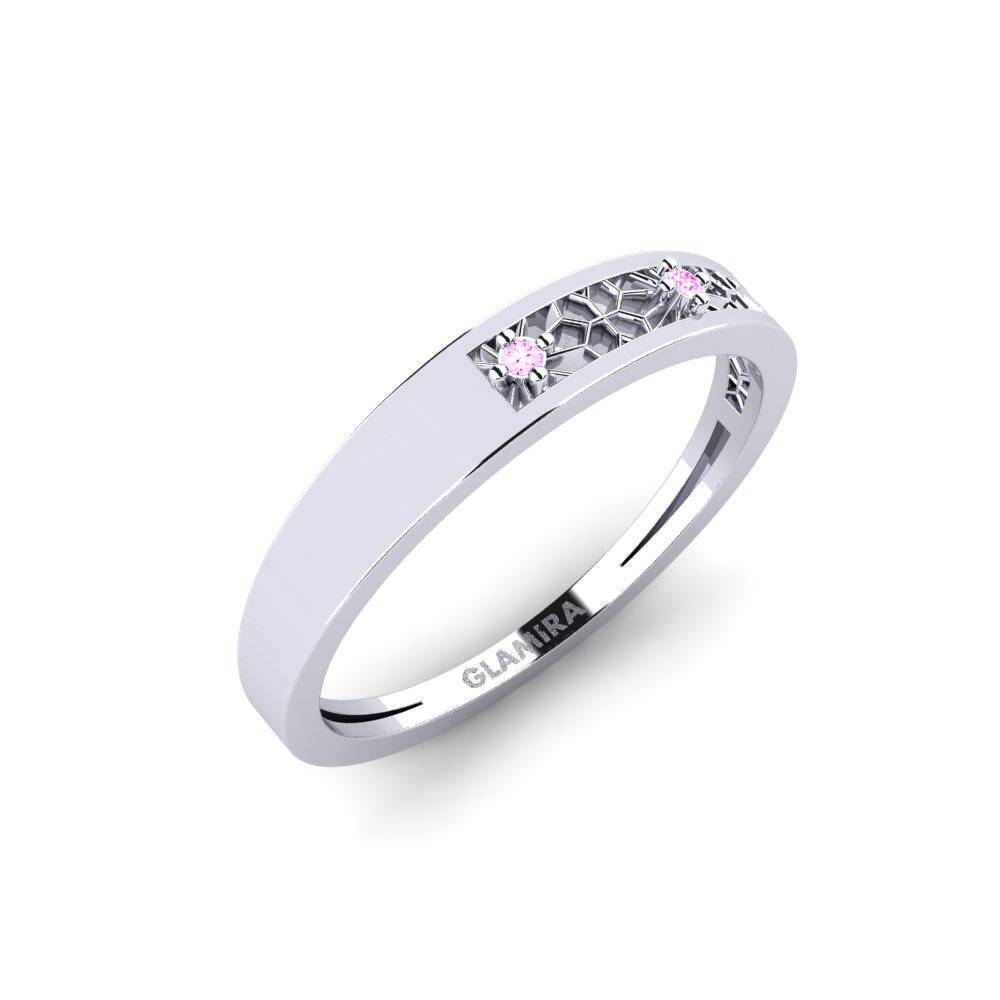 14ct White Gold Pink Sapphire Ring Azumaya