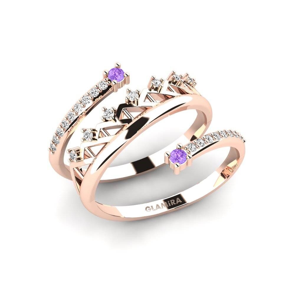 14ct Rose Gold Amethyst Ring Bilenga