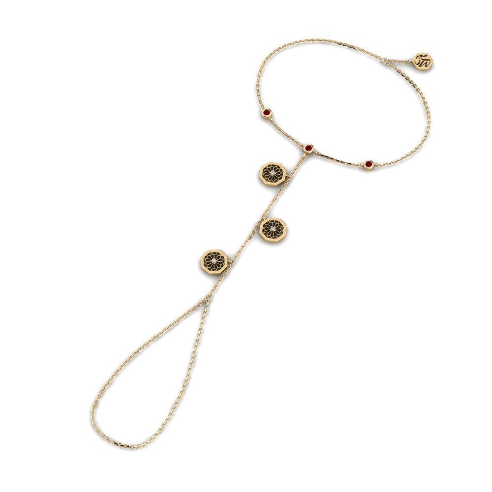 Zircônia Vermelha Pulseira Feminino Fukujuso