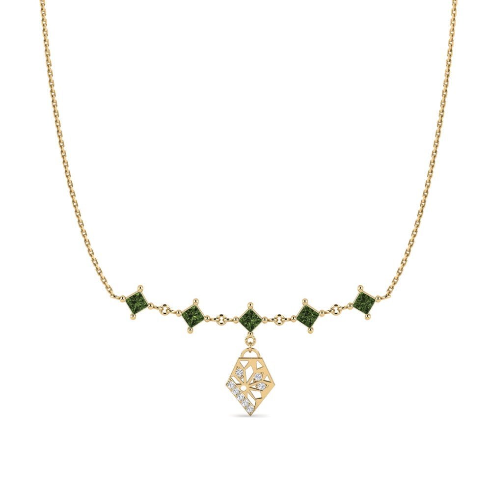 Zafiro Verde Collar de Mujer Gearr