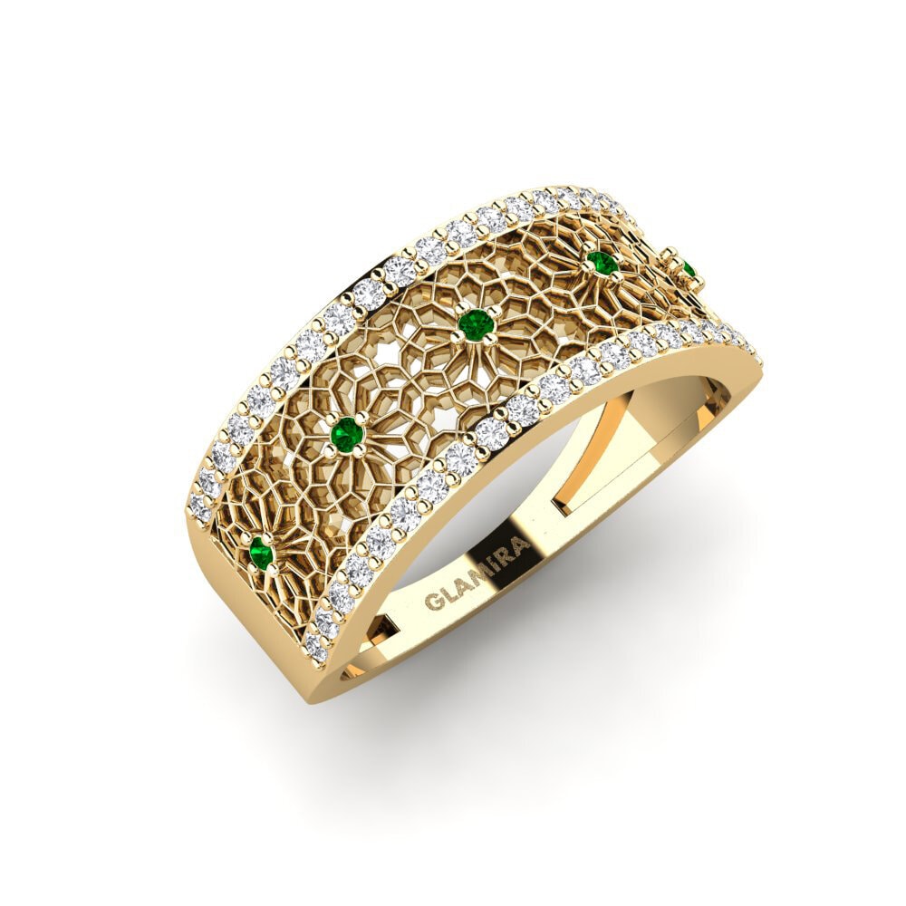Grüner Zirkonia Ring Hiragatake