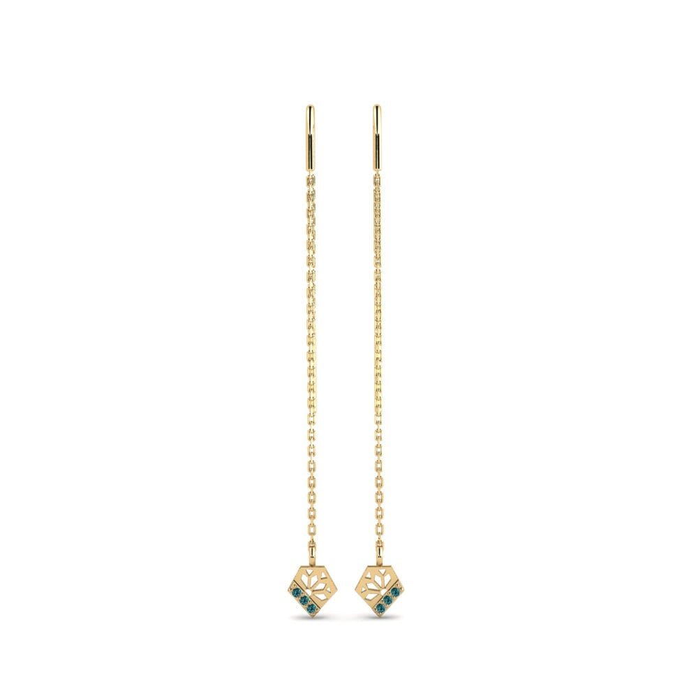 Blauer Diamant Damen ohrring Kimwe