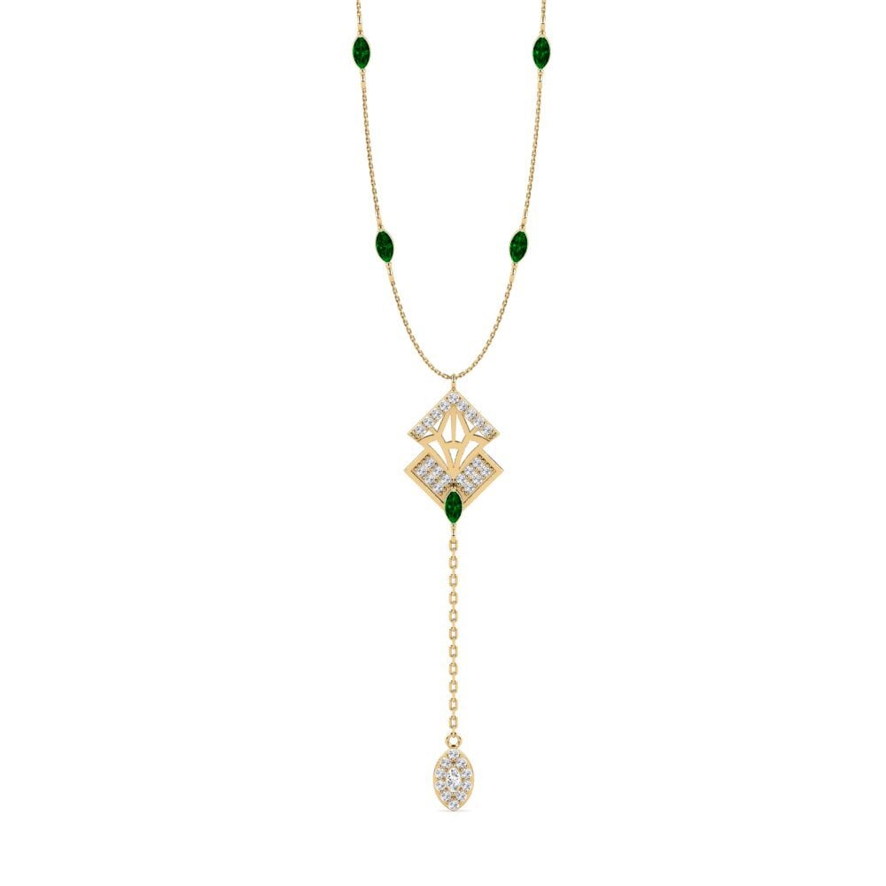 Zircônia Verde Colares Feminino Kipivaa