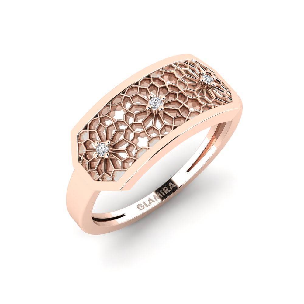 14k Oro Rosa Anillo Kusatsu