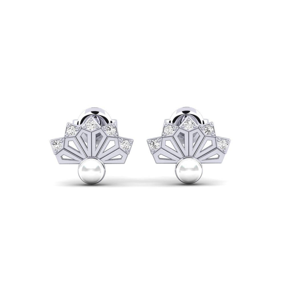 White Silver Moissanite Women's Earring Pieridae