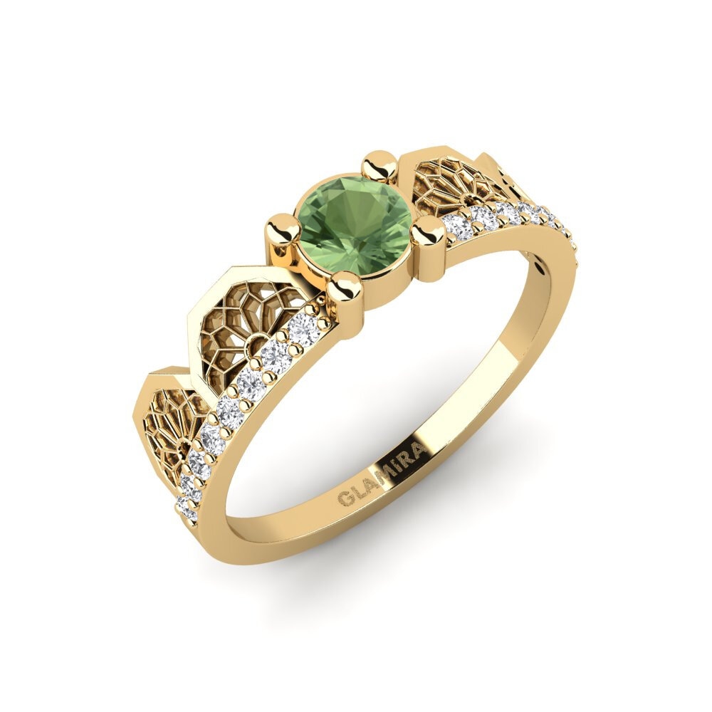 Zafiro Verde Anillo Ritsurin