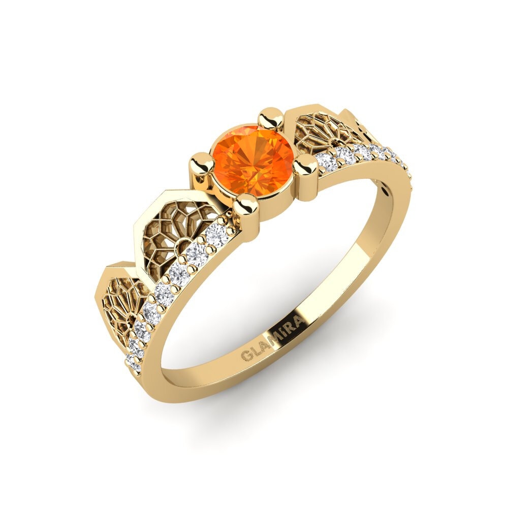 Orange Sapphire Ring Ritsurin