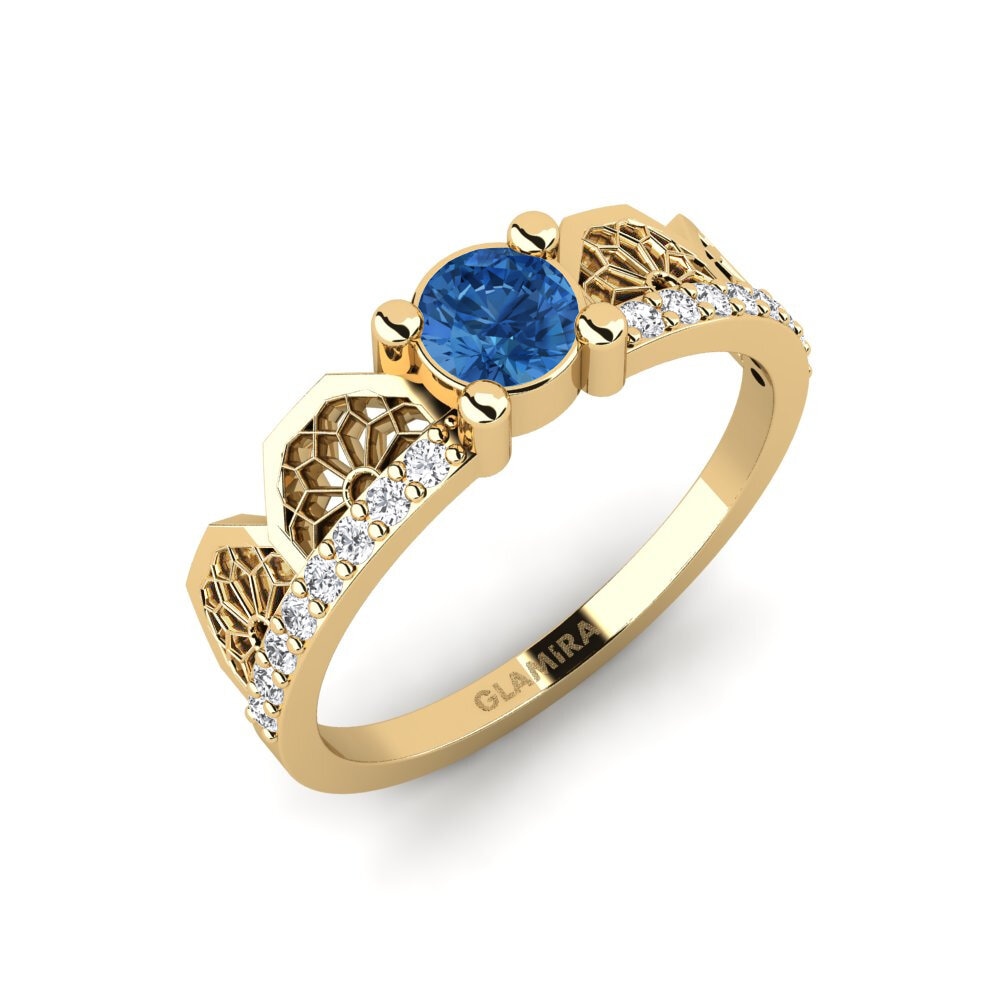 Dunkelblauer Zirkonia Ring Ritsurin