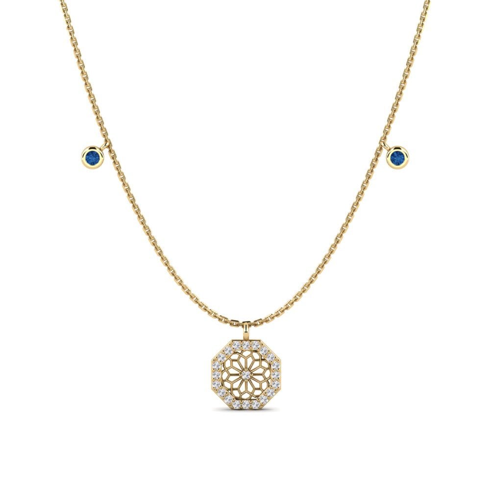 Dark Blue Zirconia Women's Necklace Shinano