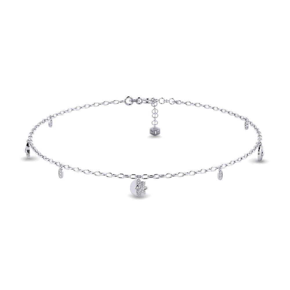 Argent Blanc Diamant Chaîne cheville femme Tidbury