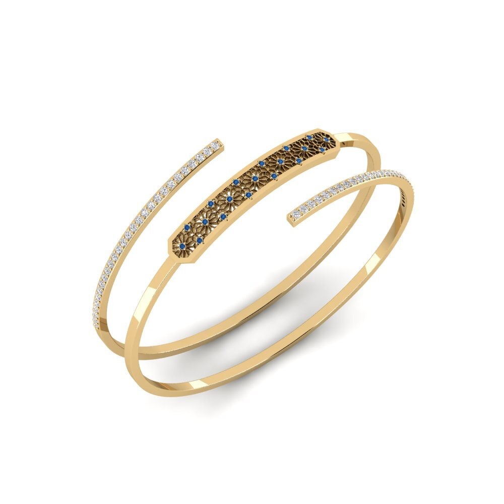 Dark Blue Zirconia Women's Bracelet Amurensis