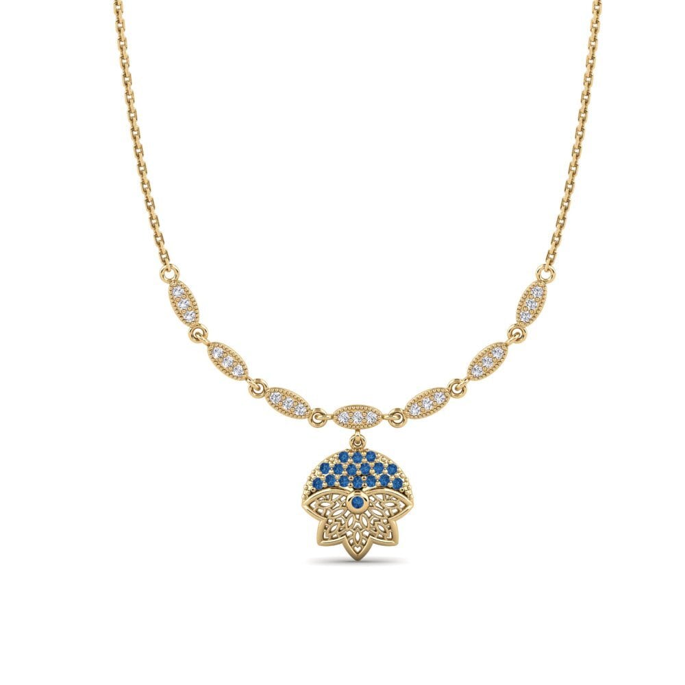 Dark Blue Zirconia Women's Necklace Nybrokajen
