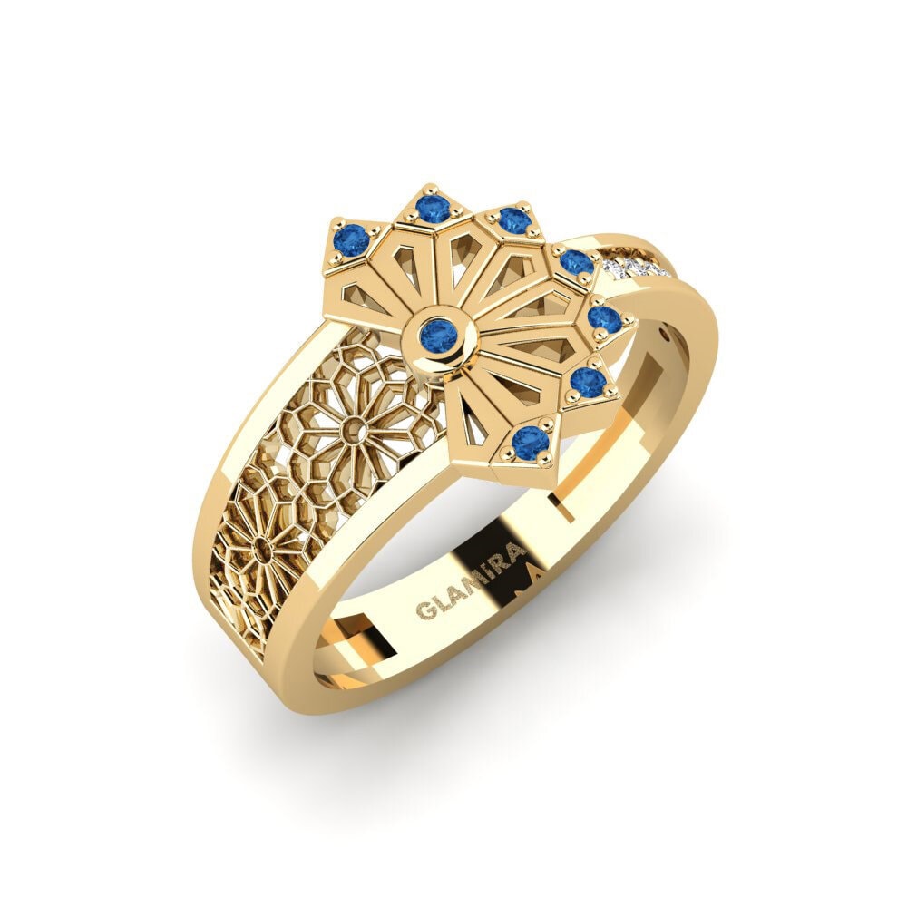 Dunkelblauer Zirkonia Ring Obuse