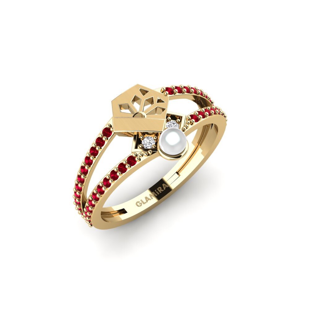 Roter Zirkonia Ring Putol