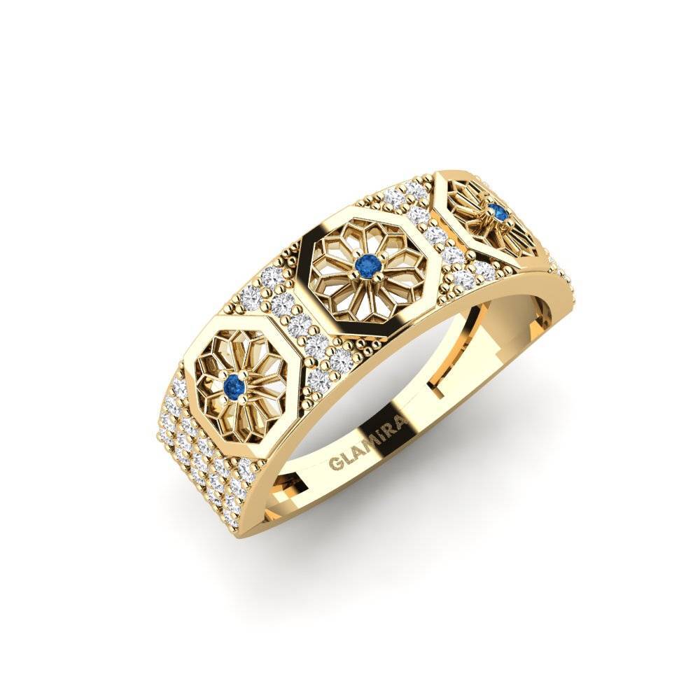 Dunkelblauer Zirkonia Ring Rausu