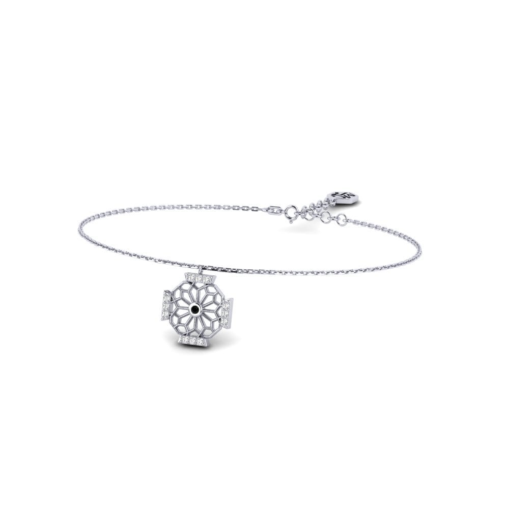 Paladio Ónix Negro Pulsera de Mujer Yamabuki