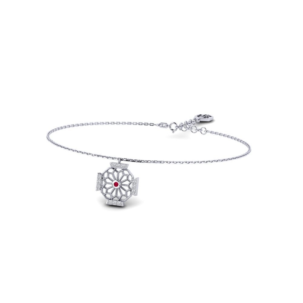 Paladio Rubí Pulsera de Mujer Yamabuki